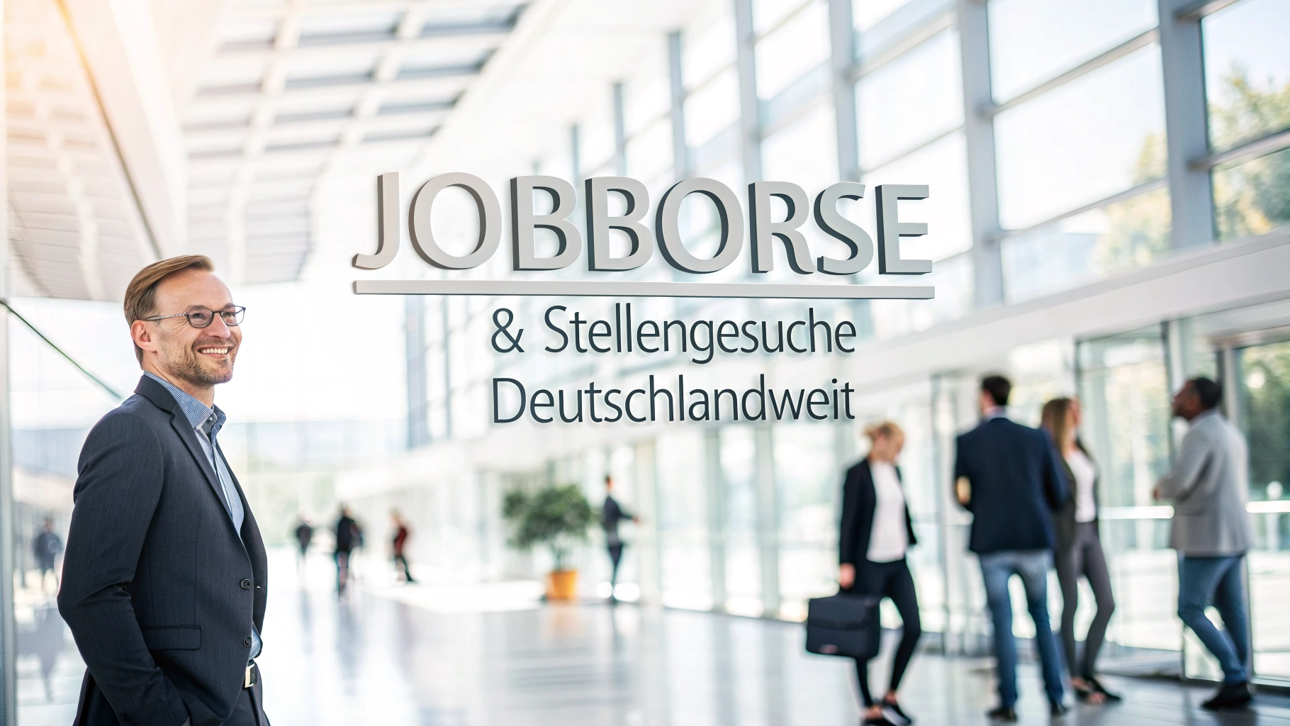 Header-Bild für Jobbörse mit 3D-Aufschrift 'JOBBÖRSE & STELLENGESUCHE DEUTSCHLANDWEIT'